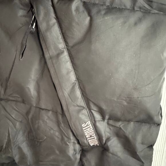 Y2K Structure Duck Down Puffer Vest Mens XL Black Jacket Coat - Picture 4 of 7